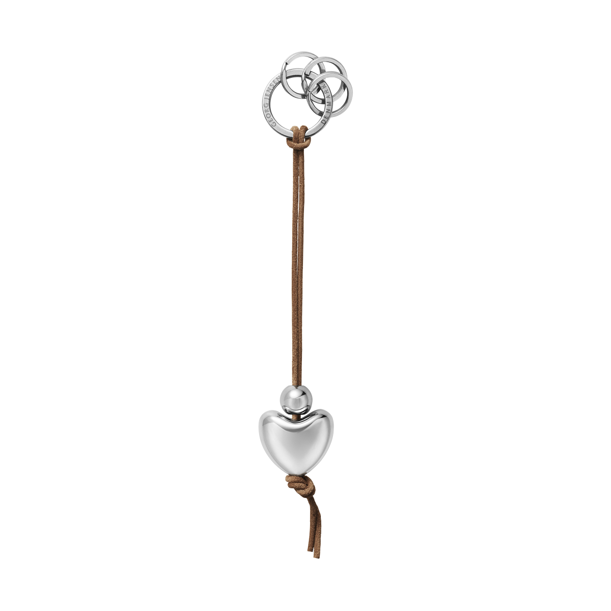 Georg Jensen - HJERTE Nøglering - Keyring Heart - Rustfrit stål - 10019516
