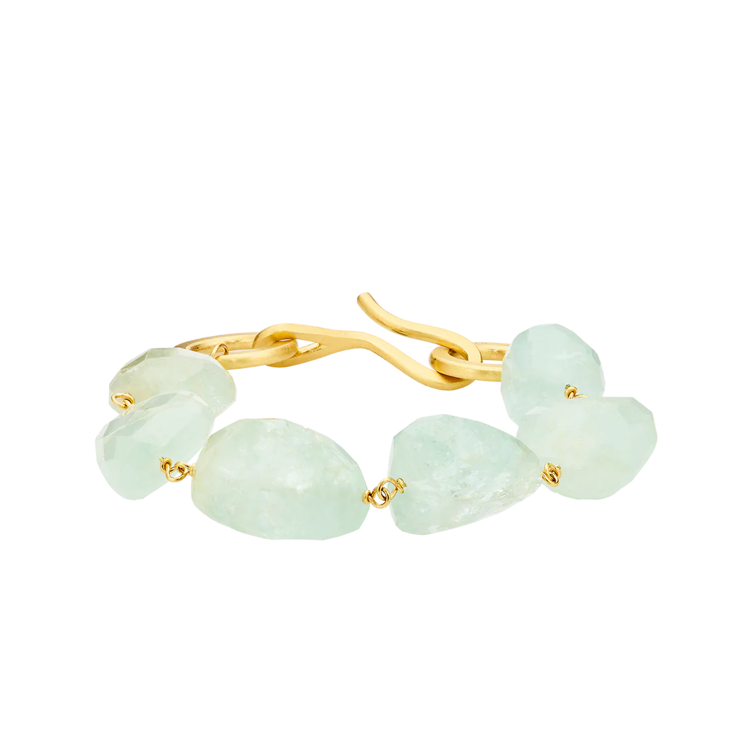Dulong - Piccolo Grand Akvamarin armbånd - Guld - 104150A95-4