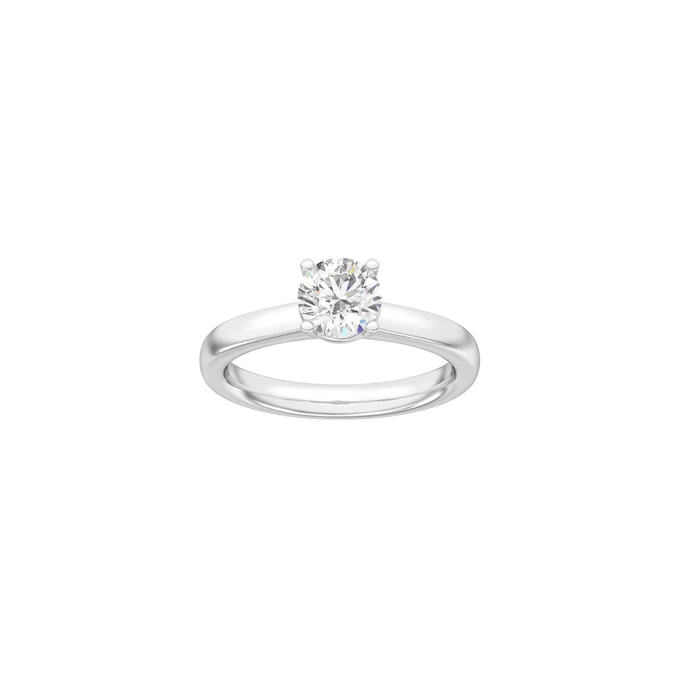 Lab Grown Diamonds: Classic Ring - Brillant - Hvidguld - Lab. Diamant 1,0ct - 14100000660 59