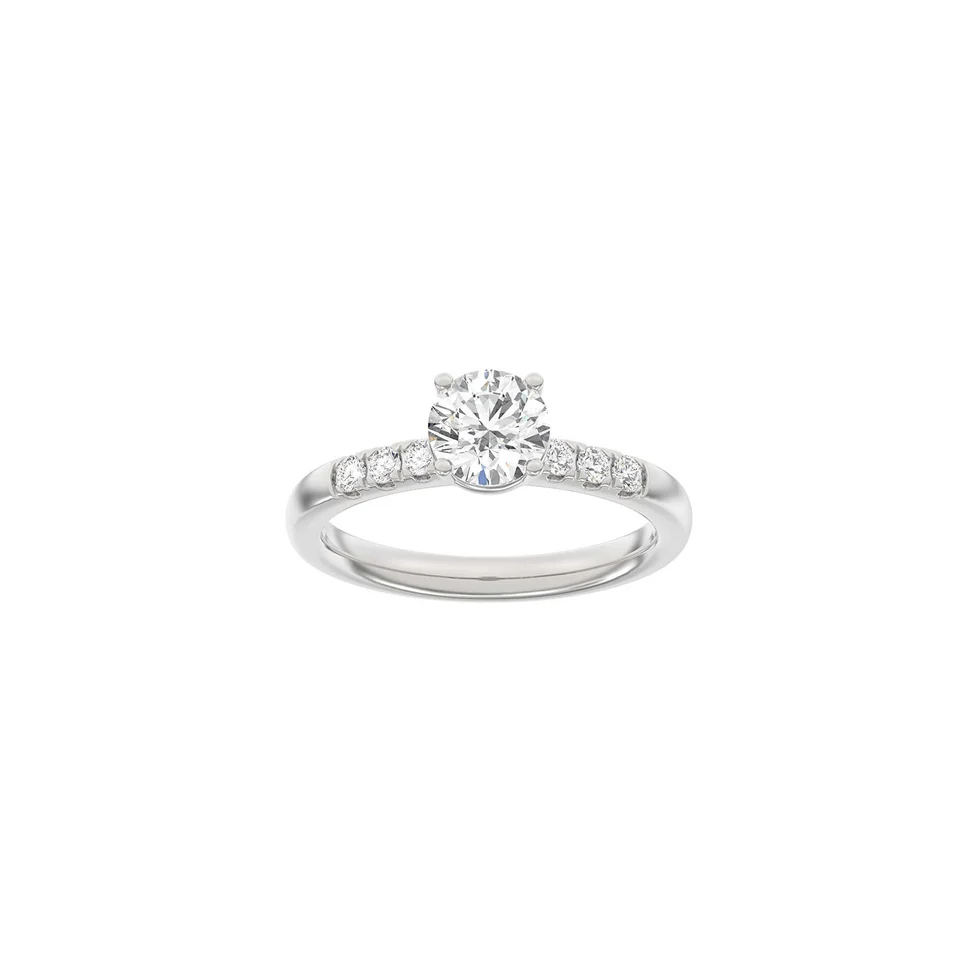 Lab Grown Diamonds: Classic Ring - Brillant - hvidguld - Lab. Diamant 1,2ct - 14100010660 53