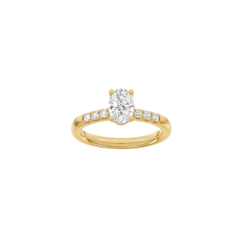 Lab Grown Diamonds: Classic Ring - Oval - Rødguld - Lab. Diamant 1,2ct - 14100050560 52