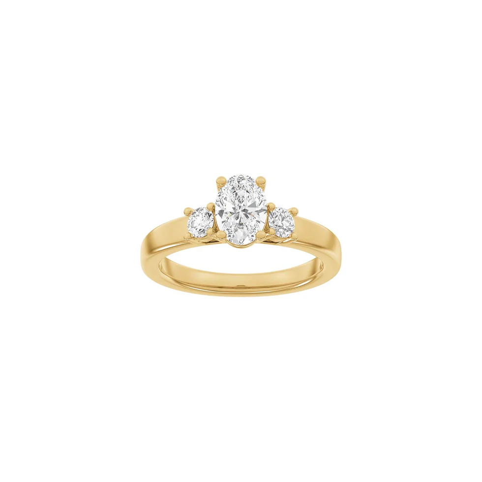 Lab Grown Diamonds: Classic Ring - Oval - Rødguld - Lab. Diamant 1,33ct - 14100060560 58