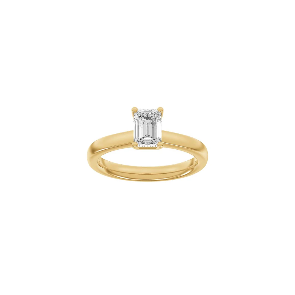 Lab Grown Diamonds: Classic Ring - Firkant - Rødguld - Lab. Diamant 1,0ct - 14100080560 52