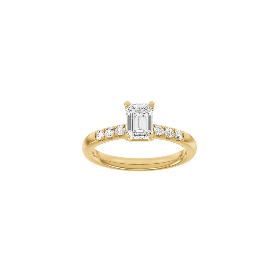 Lab Grown Diamonds: Classic Ring - Firkant - Rødguld - Lab. Diamant 1,2ct - 14100090560 59