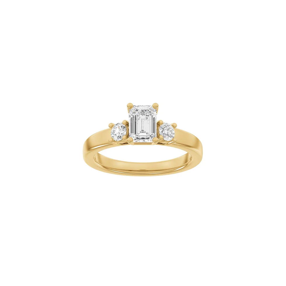Lab Grown Diamonds: Classic Ring - Firkant - Rødguld - Lab. Diamant 1,4ct - 14100150560 51