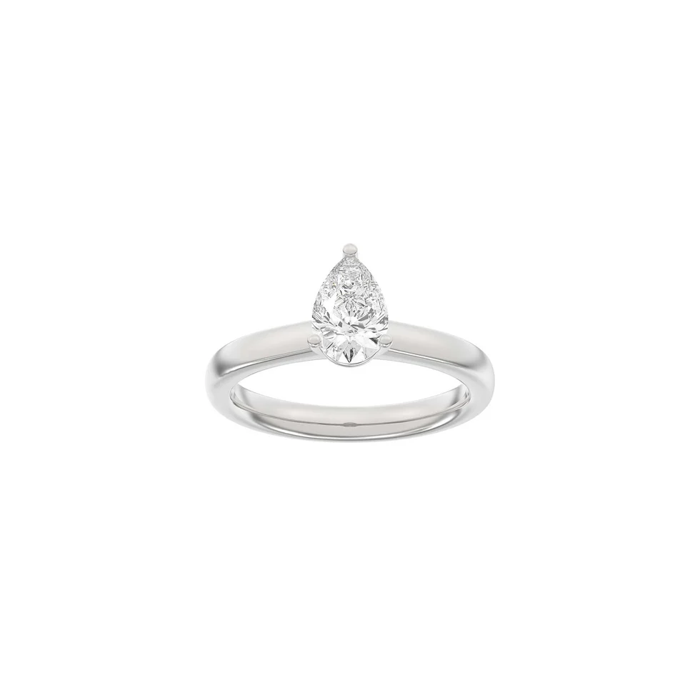 Lab Grown Diamonds - Classic Ring - Dråbe - hvidguld - Lab. Diamant 1,0ct - 14100120660 59