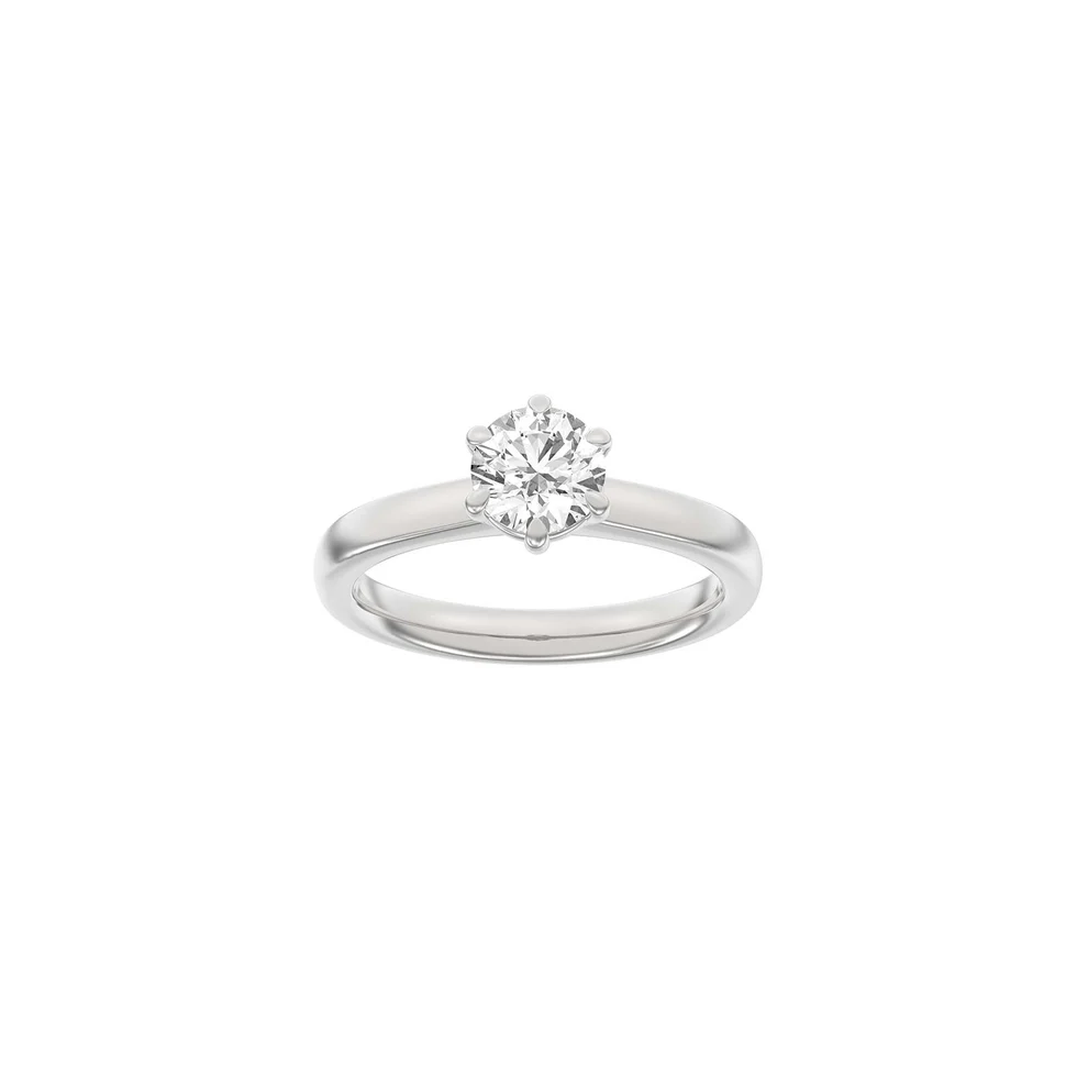 Lab Grown Diamonds: Modern Ring - Brillant - hvidguld - Lab. Diamant 1,0ct - 14100160660 52