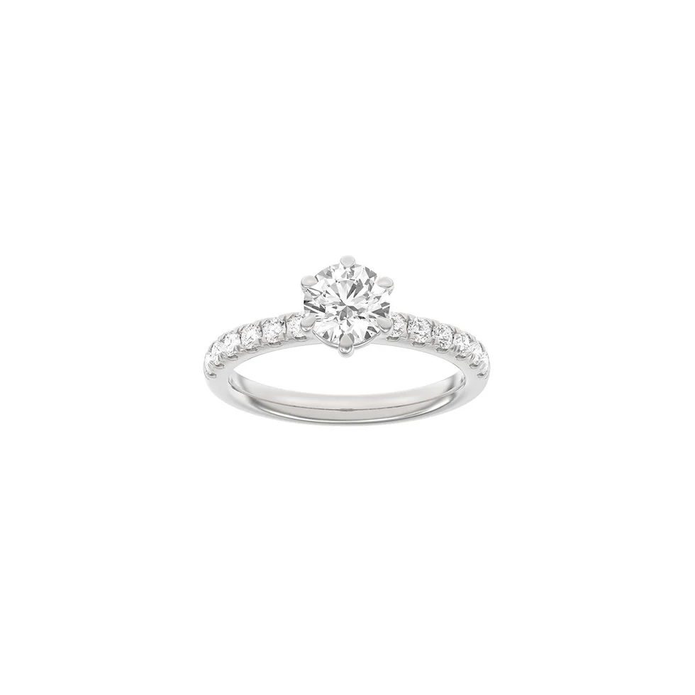 Lab Grown Diamonds: Modern Ring - Brillant - hvidguld - Lab. Diamant 1,4ct - 14100190660 53