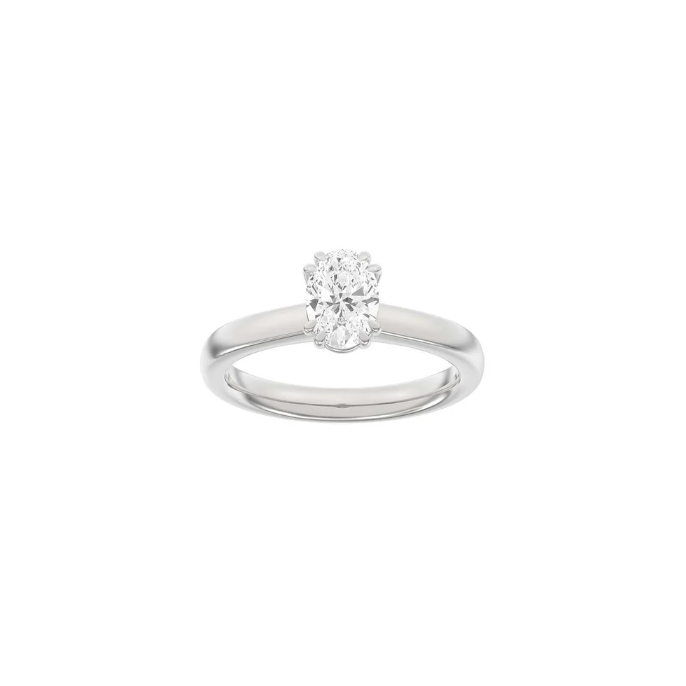 Lab Grown Diamonds - Modern Ring - Oval - Hvidguld - Lab. Diamant 1,0ct - 14100200660 50
