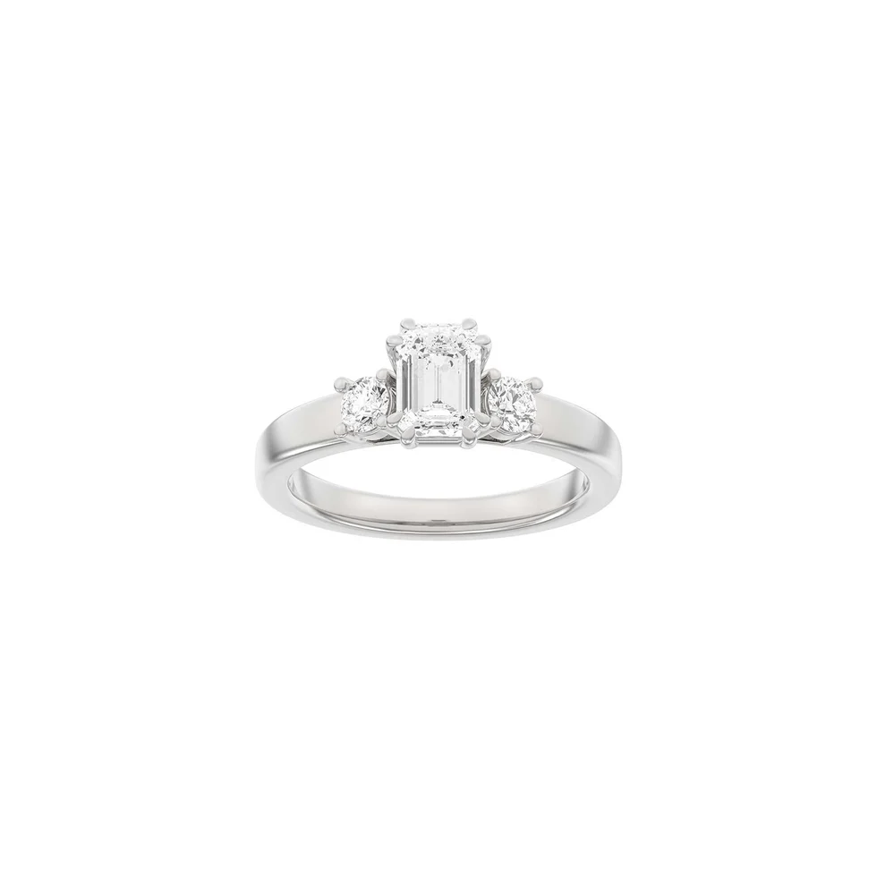 Lab Grown Diamonds: Modern Ring - Firkant - Hvidguld - Lab. Diamant 1,33ct - 14100260660 50