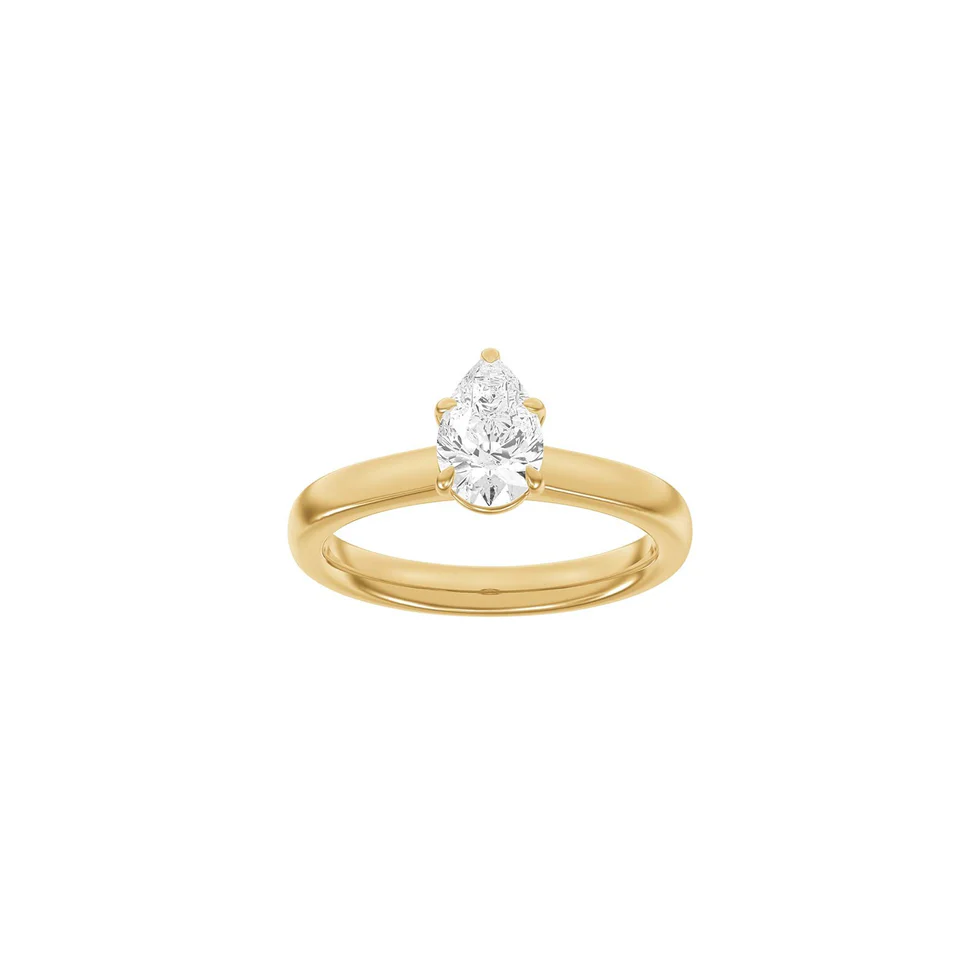 Lab Grown Diamonds: Modern Ring - Dråbe - Rødguld - Lab. Diamant 1,0ct - 14100240560 53