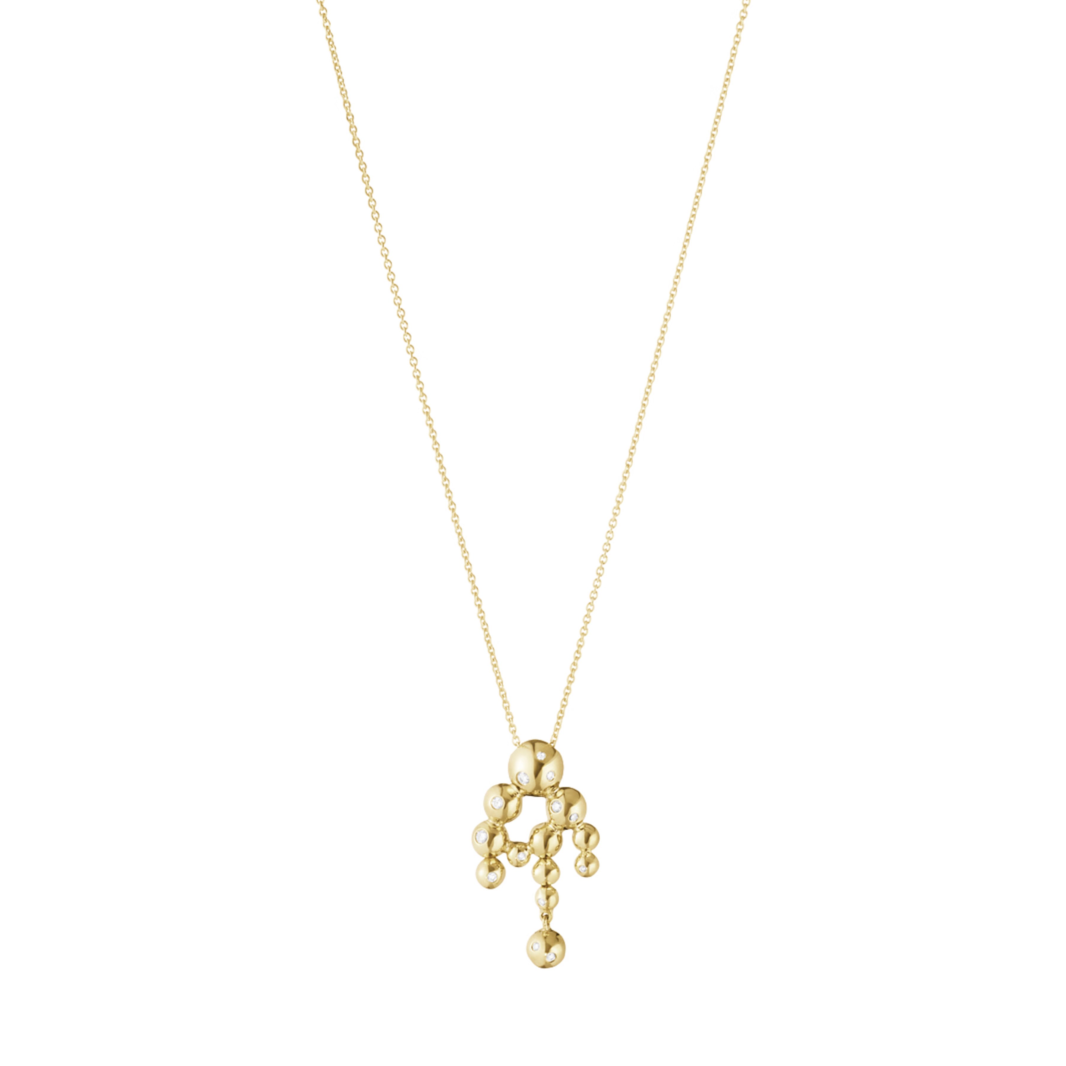 Georg Jensen - Moonlight Grapes Halskæde m. Vedhæng - Guld - Diamanter - 20001426