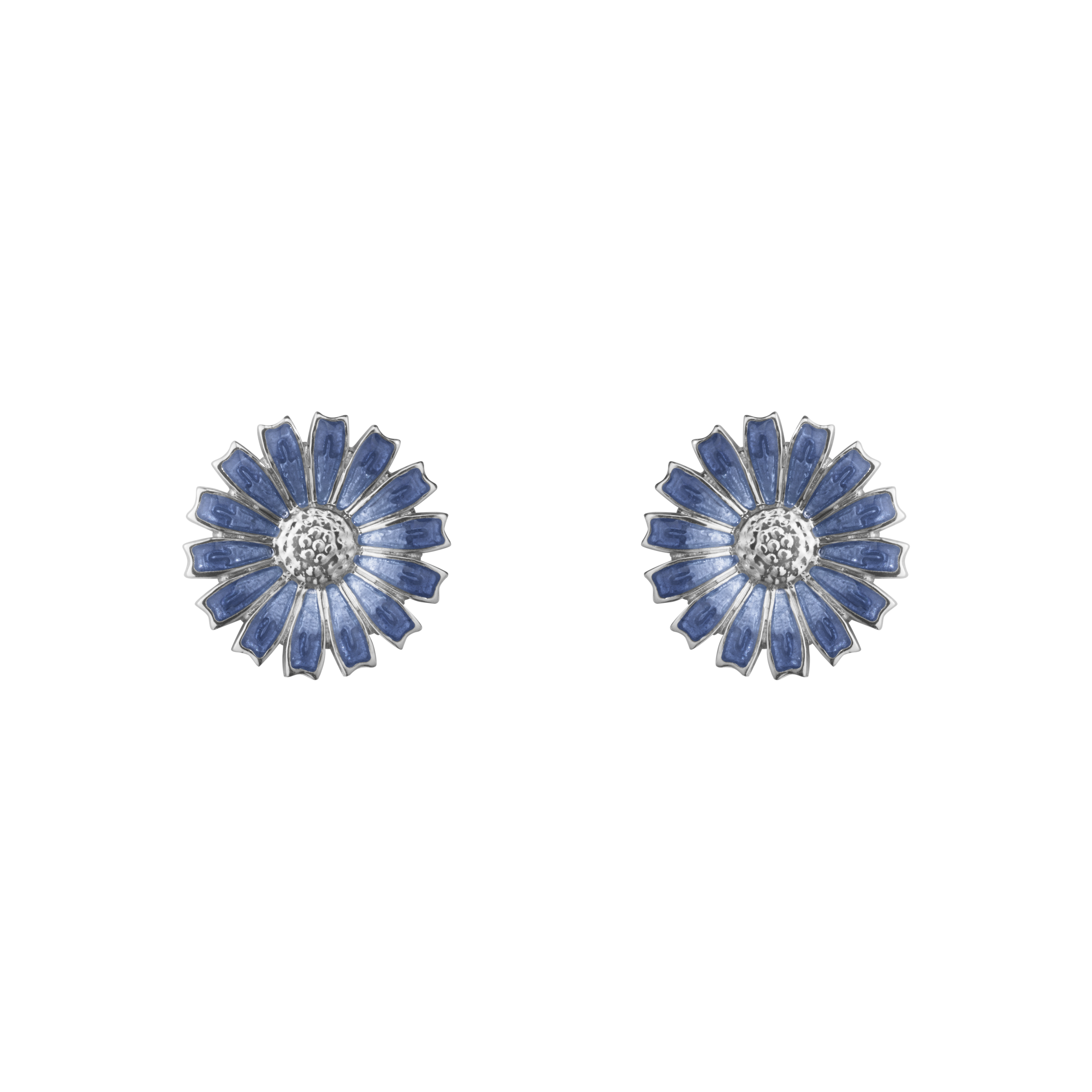 Georg Jensen - DAISY Ørestikker - Sterling Sølv - Blå emalje - 20001544