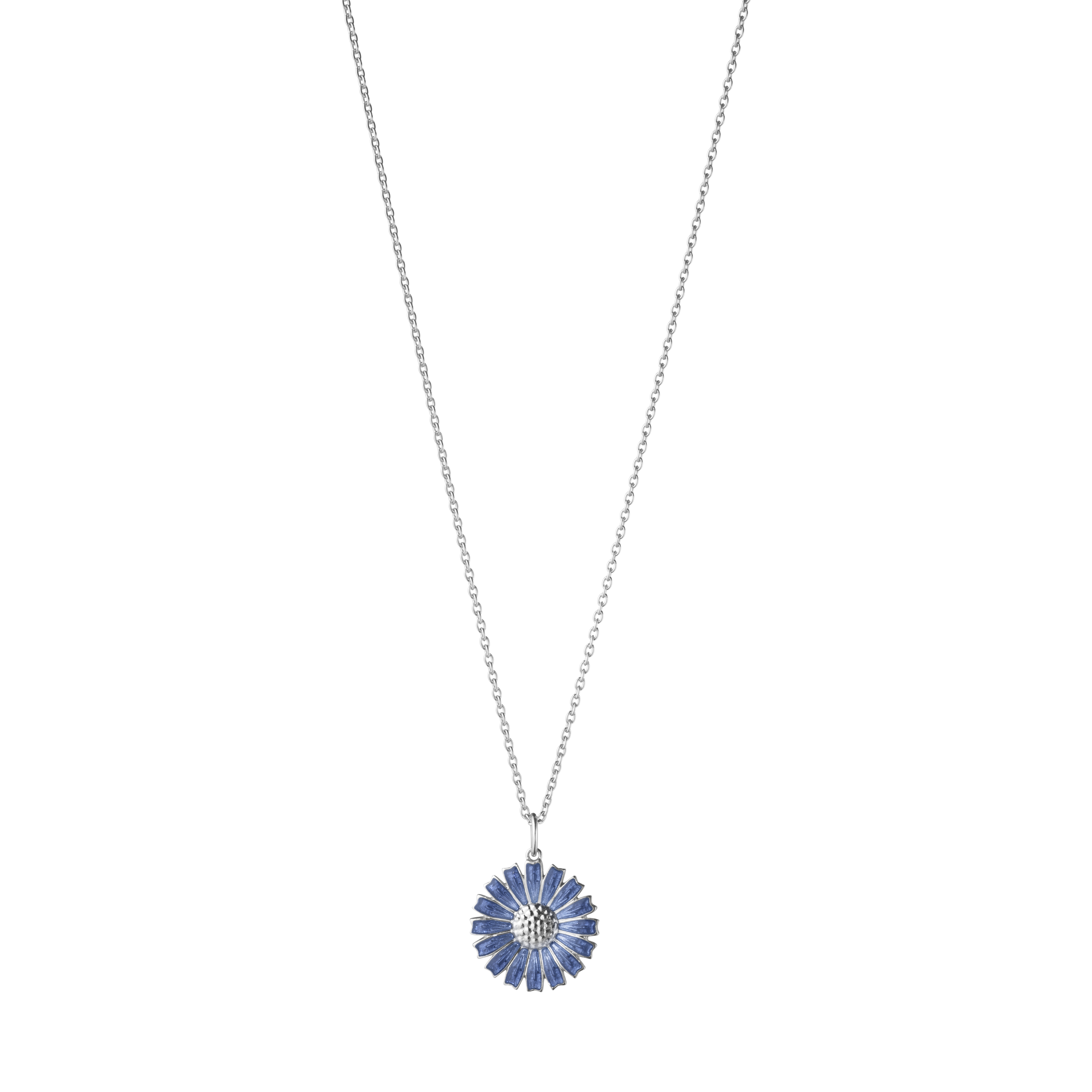Georg Jensen - Daisy Halskæde Med Vedhæng - Sølv - Blå emalje - 20001545