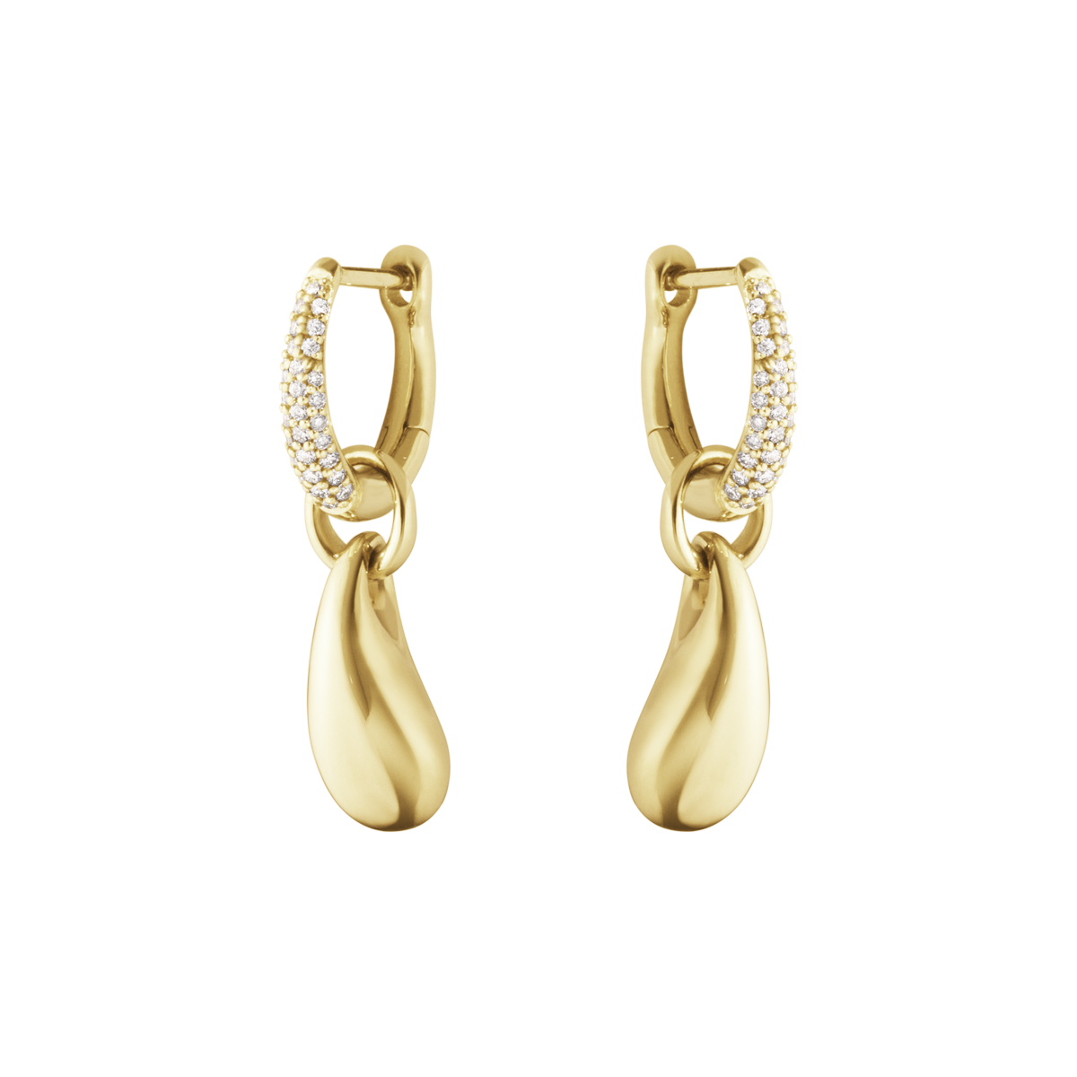Georg Jensen - Reflect Øreringe - Guld - Diamanter - 20002006