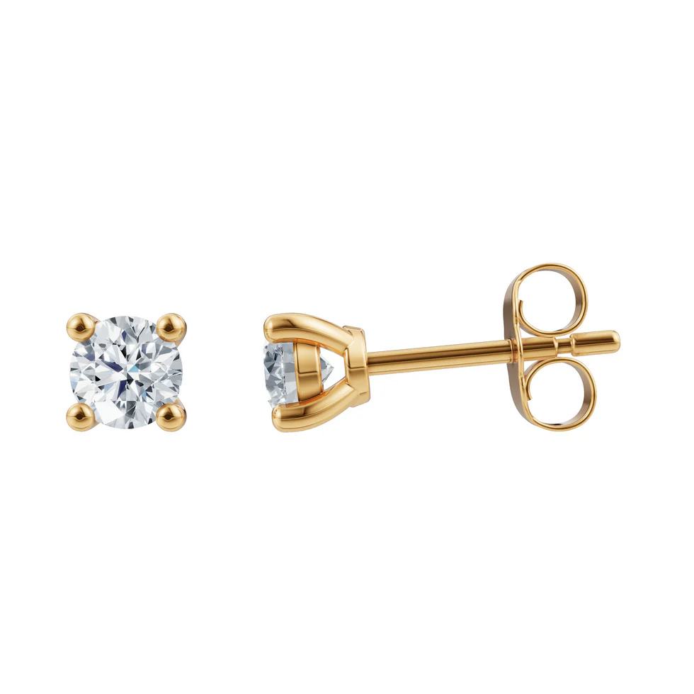 Lab Grown Diamonds - Ørestikker - øreringe - Rødguld - Lab. Diamant 2X 0,25ct - 34100490500