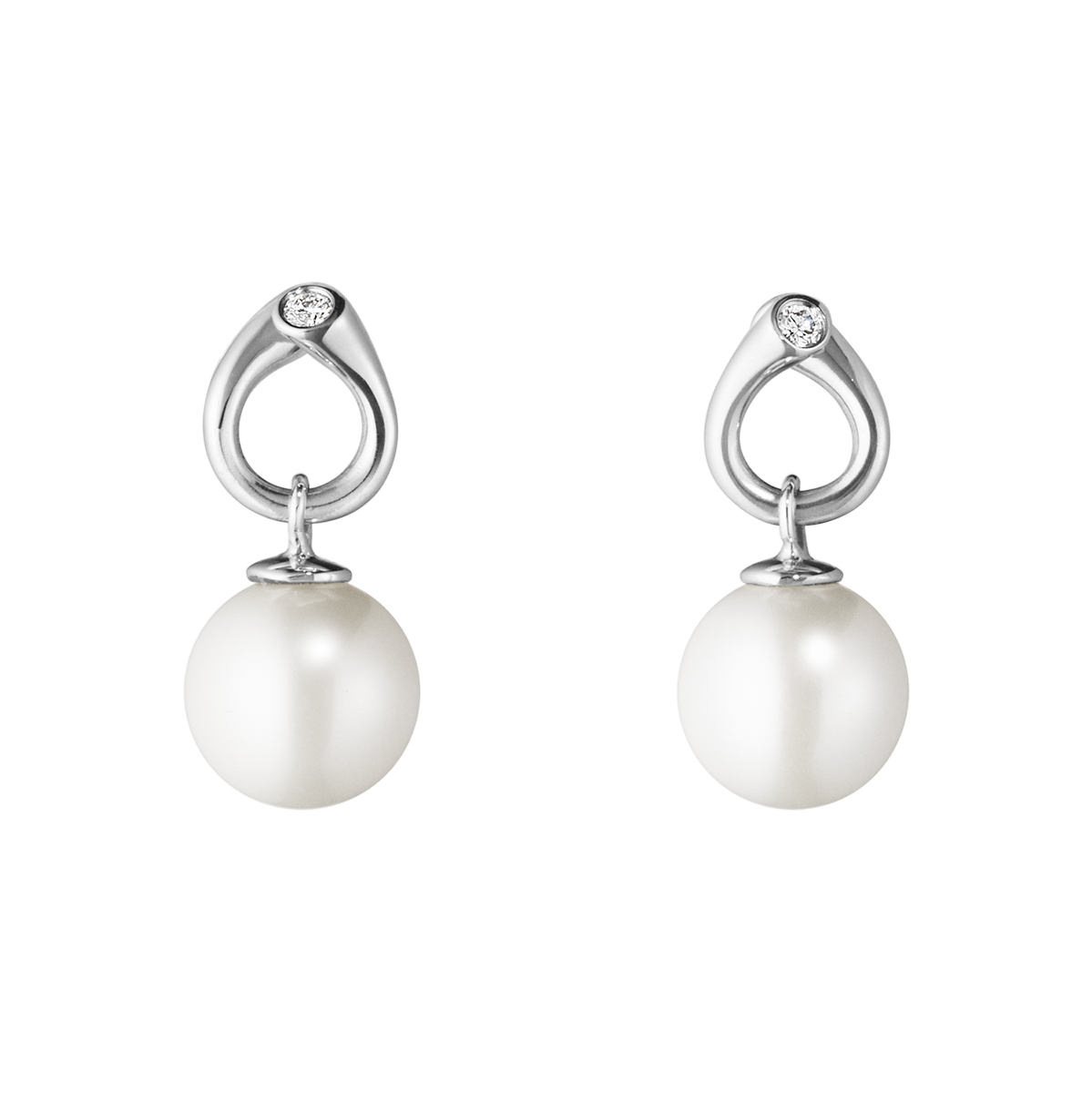 Georg Jensen - Magic Øreringe - Hvidguld - Brillant -perle - 3519817