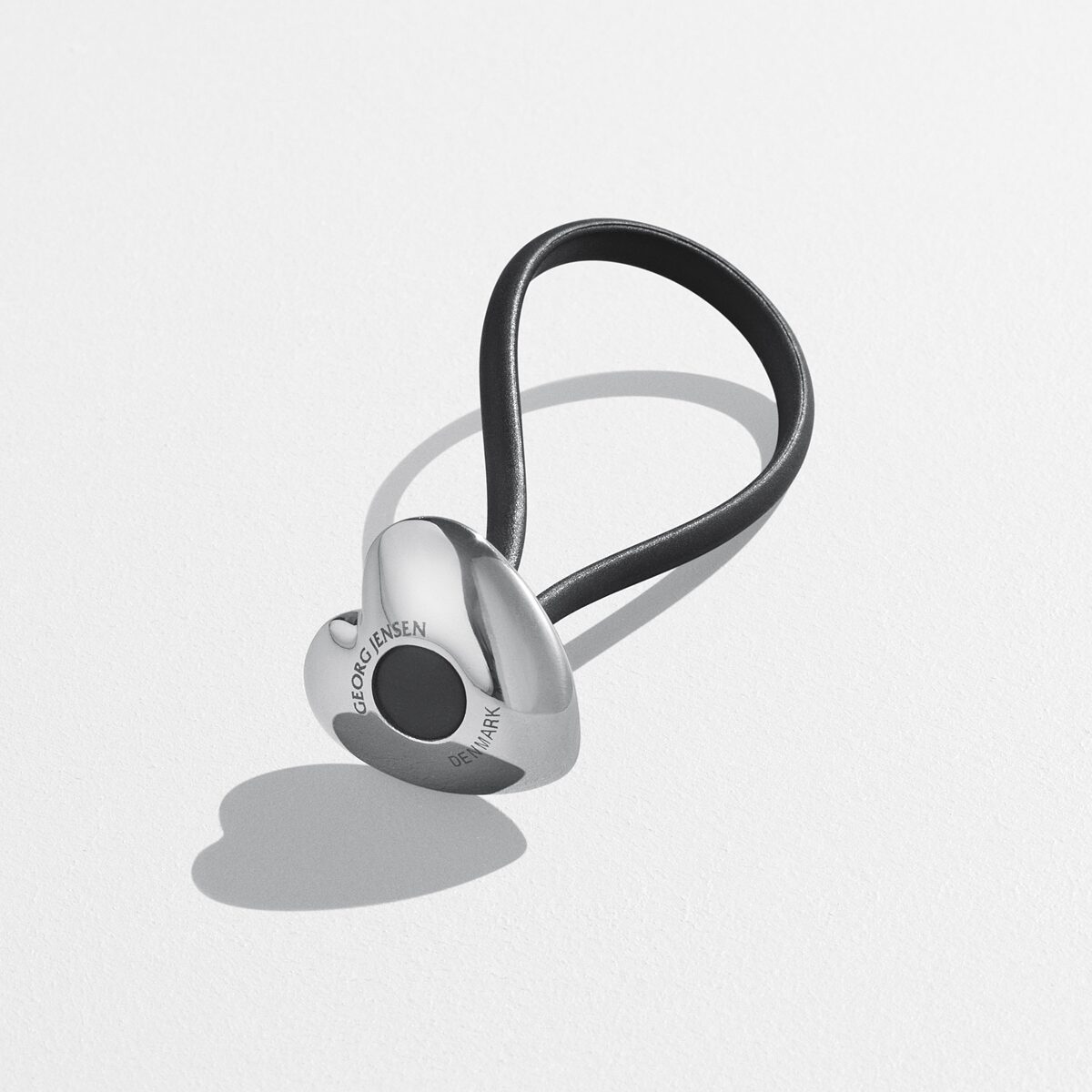 Georg Jensen - HJERTE Nøglering - Rustfrit stål - 3584869