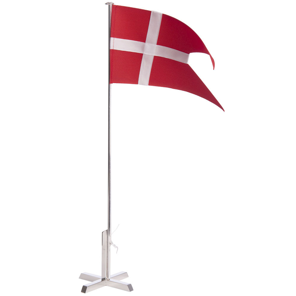 Nordahl Andersen: Forsølvet flagstang m. krydsfod - 40 cm - 492-889138