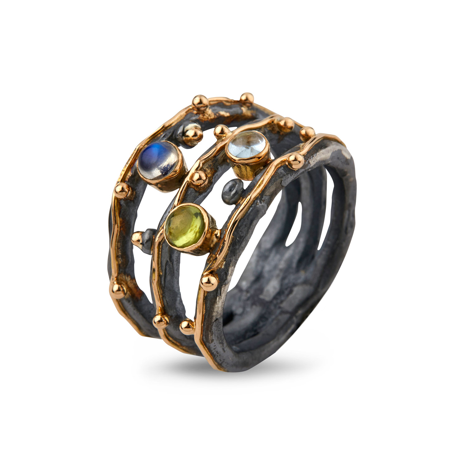 By Birdie - Zeus Tribeca Blue/Green ring - 50110281B 57