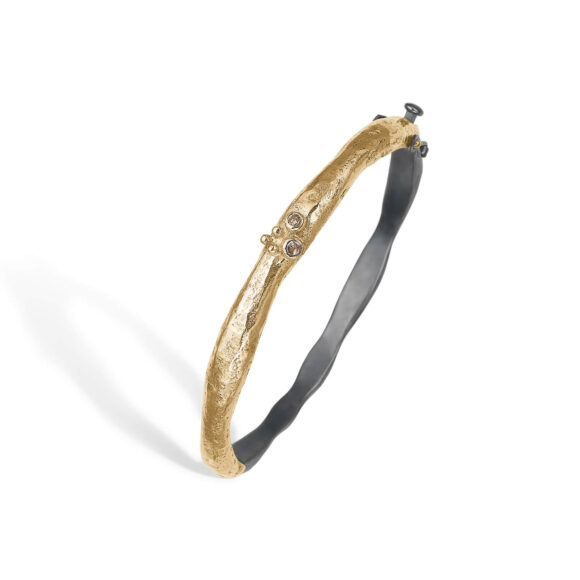 By Birdie - Bangle Sacra Golden - armbånd - Armring - Sølv - Guld - Diamanter - 50301280
