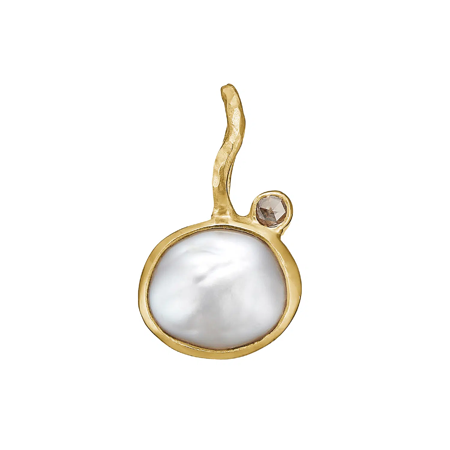 By Birdie - Zenith White Keshi vedhæng - Guld - Perle - 5090293