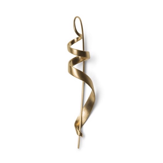 Jane Kønig - Ringlet Ørering - MAT FORGYLDT Sølv - 10013-G Venstre