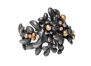 OLE LYNGGAARD COPENHAGEN - Blomster - Ring - Sølv - Guld - Brillant - A2450-301