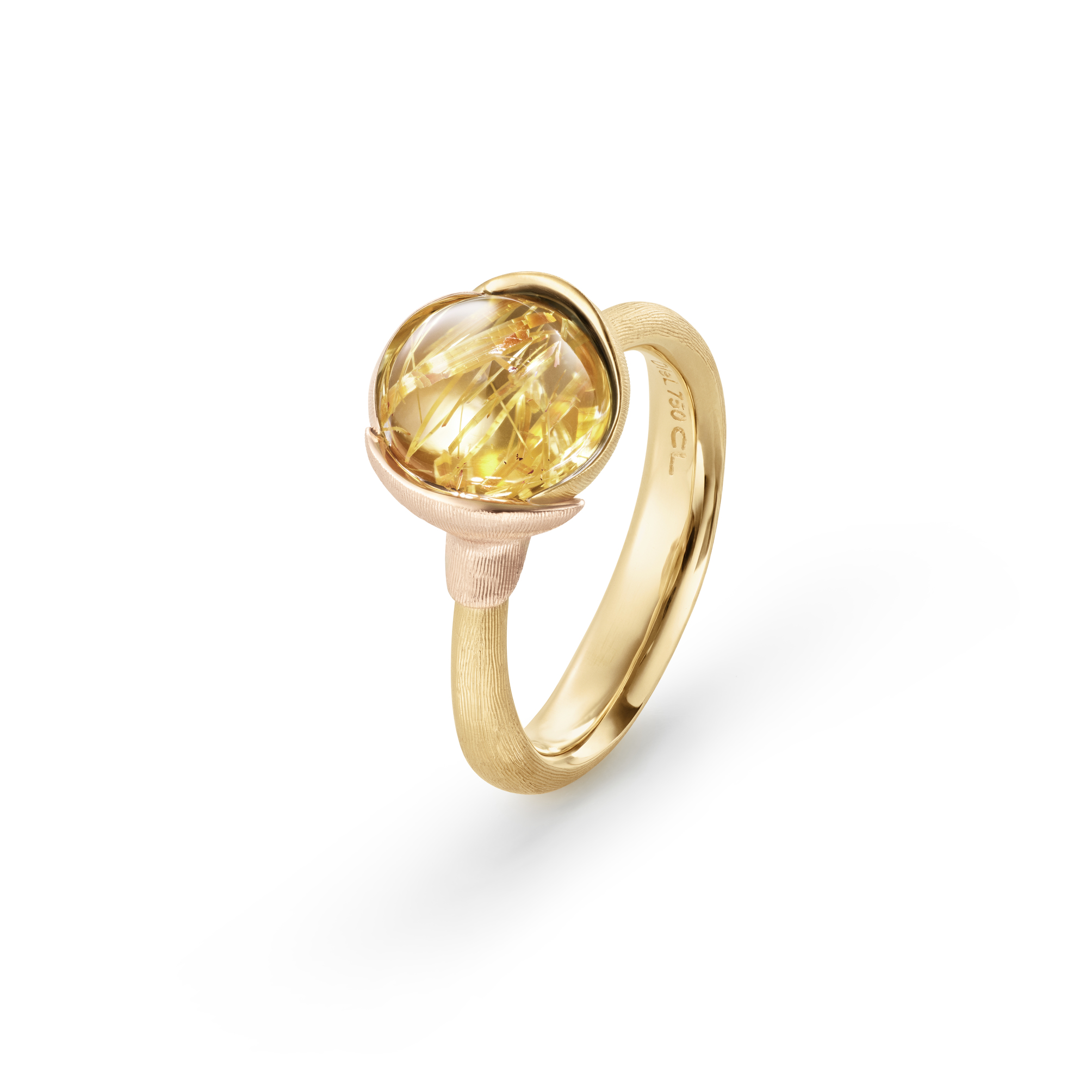 OLE LYNGGAARD COPENHAGEN: Lotus Ring Str. 1 - Guld/Rutilkvarts - A2650-411 51