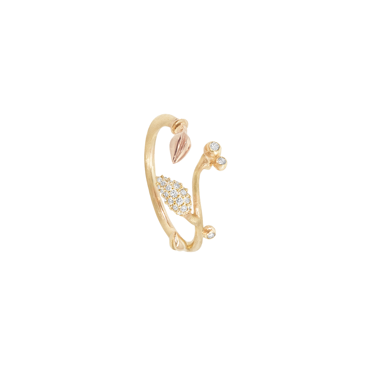 OLE LYNGGAARD COPENHAGEN - Blooming ring - 18K guld og diamanter - A2883-401 53