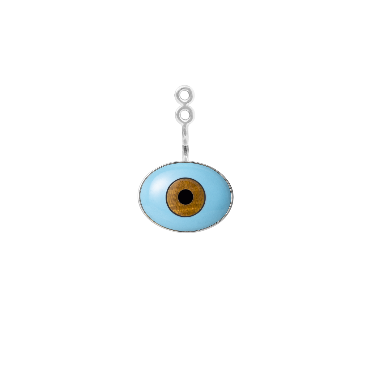 OLE LYNGGAARD COPENHAGEN - Lotus vedhæng Evil Eye - Sølv - Turkis - A3039-301