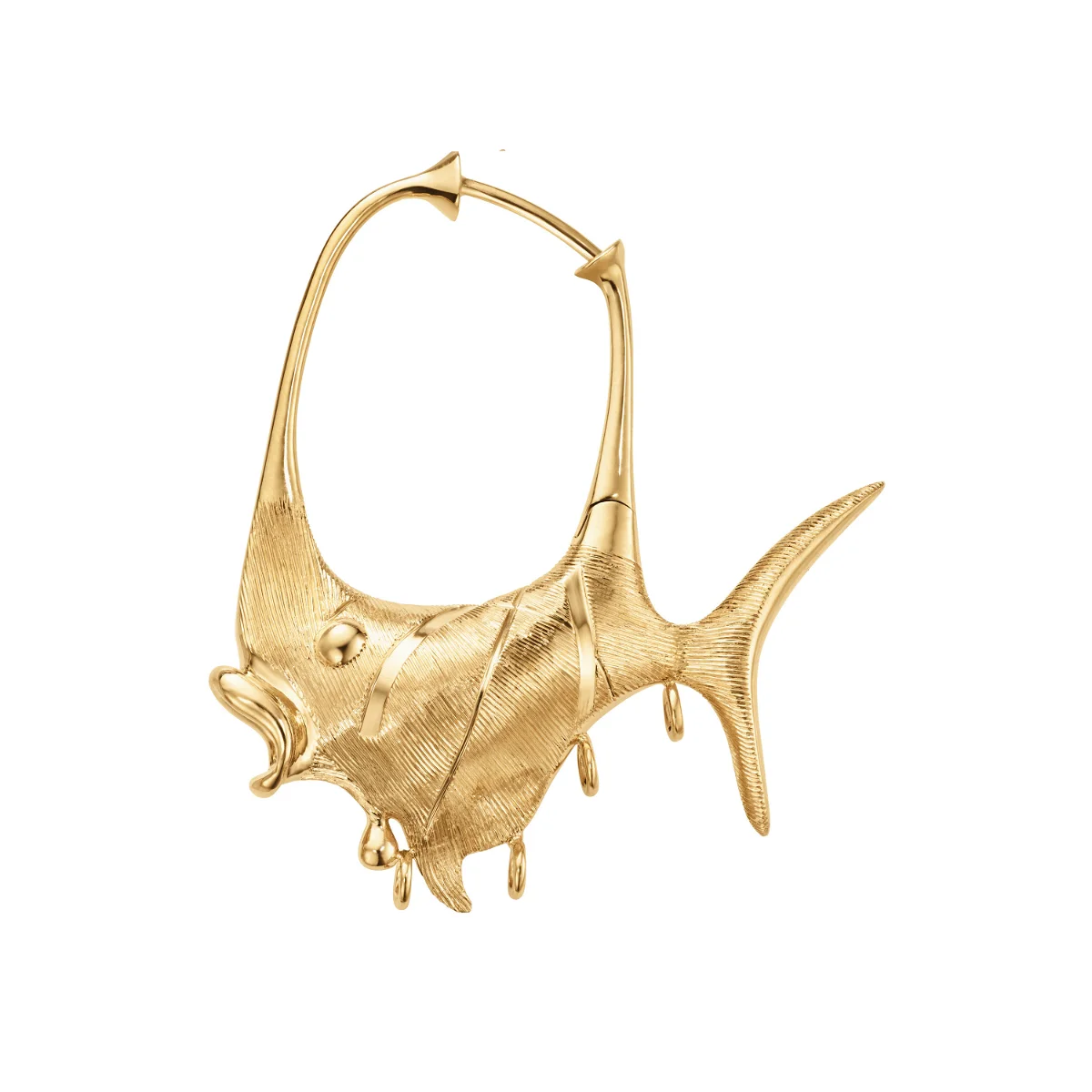 OLE LYNGGAARD COPENHAGEN - Young Fish Ørering - Stor - Guld - A3148-403