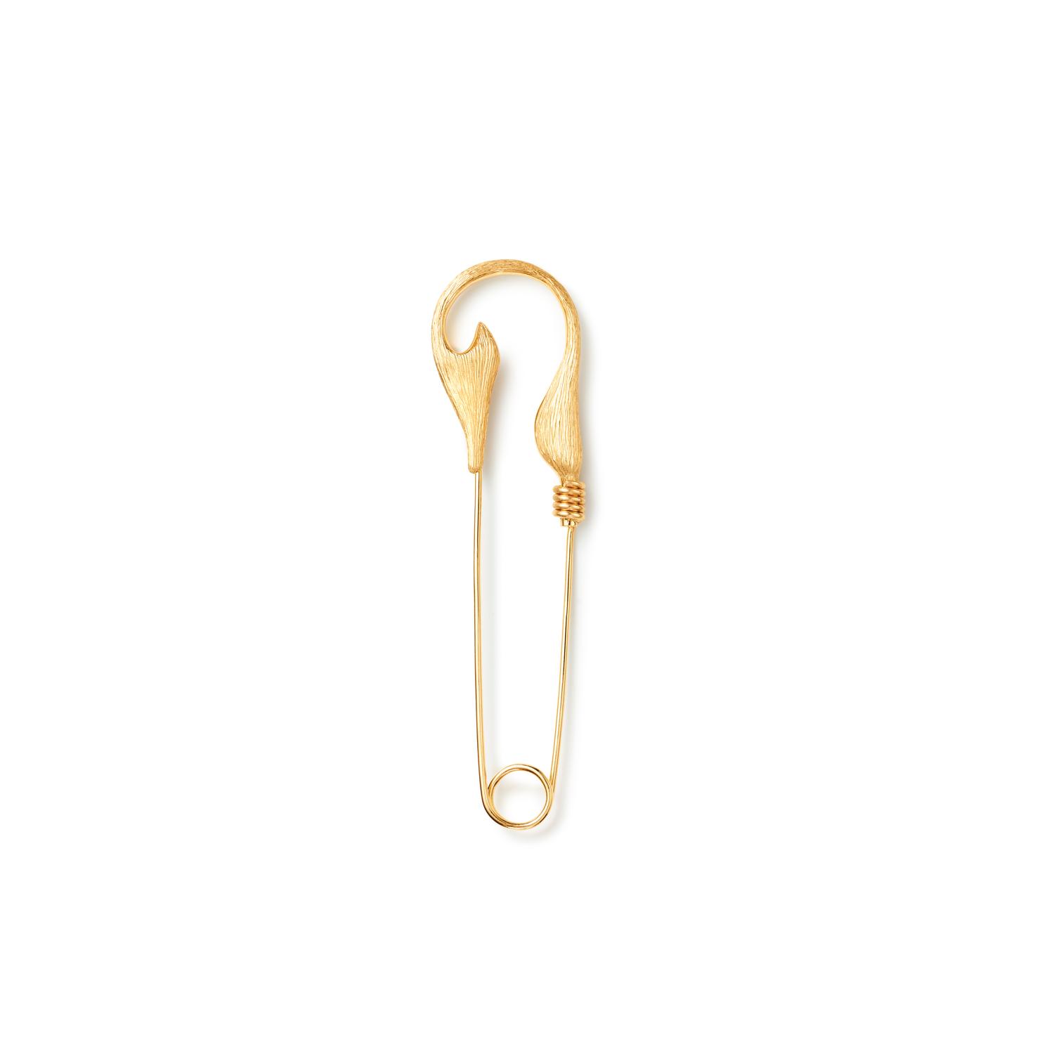 OLE LYNGGAARD COPENHAGEN - Under the sea Fish Hook broche - stor -Guld - A3213-402
