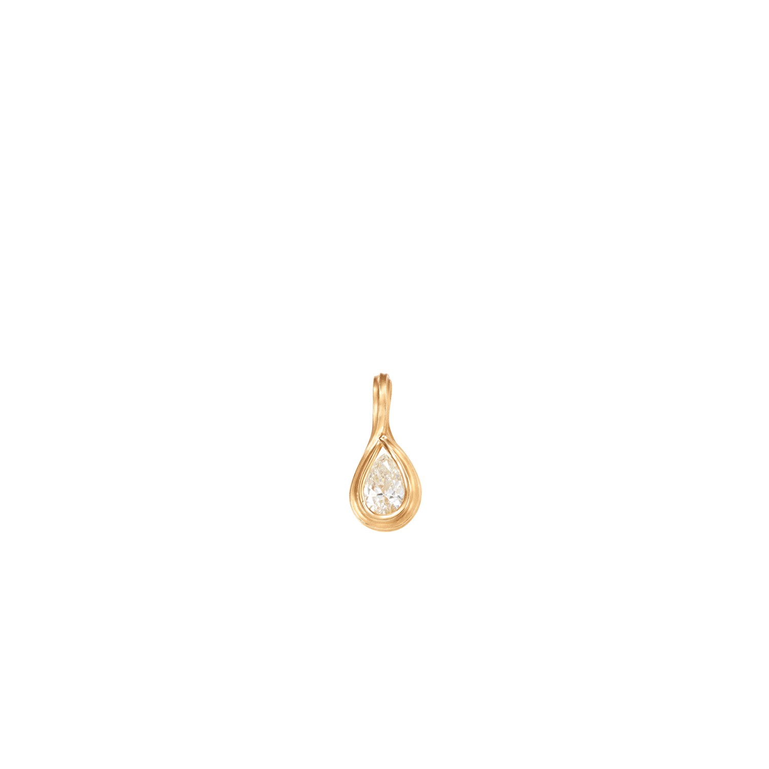 OLE LYNGGAARD COPENHAGEN - Ocean Drop solitaire vedhæng - rødguld og brillanter - A3282-401