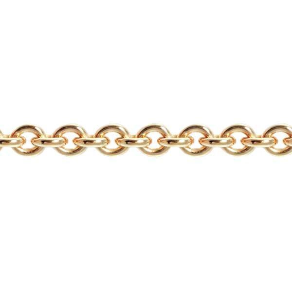 BNH - Rund Anker Halskæde - Guld - 8 KT - forskellige længder og bredder 38 cm længde 0,3mm tråd/1,2mm bredde