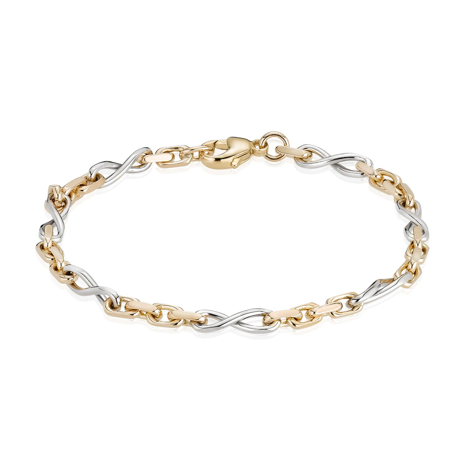 BNH - Anker sløjfe armbånd - Rund - Guld - 14kt - 18,5cm 1,10mm