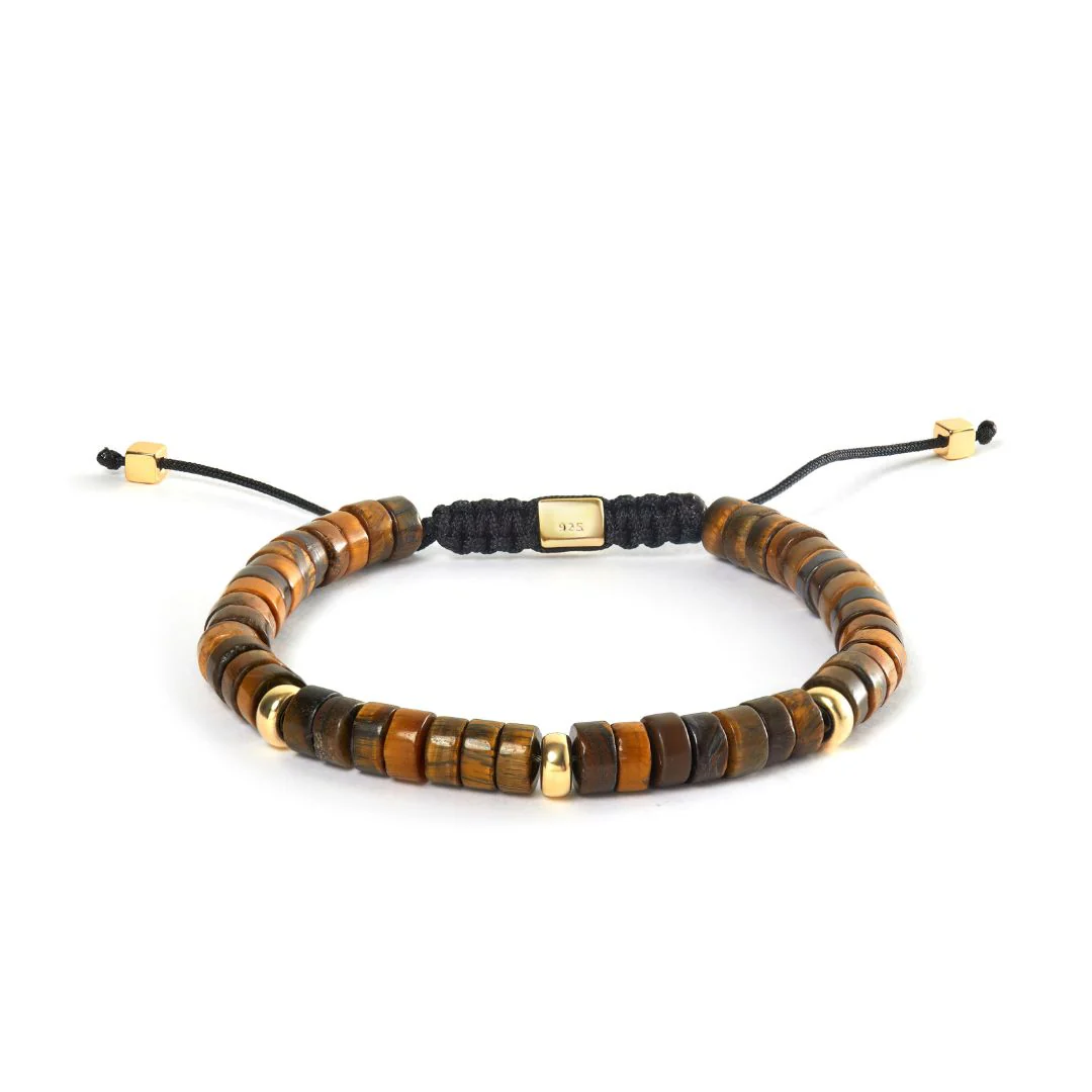 Alexander Lynggaard: Tiger Eye Braided armbånd (6mm) - B00202