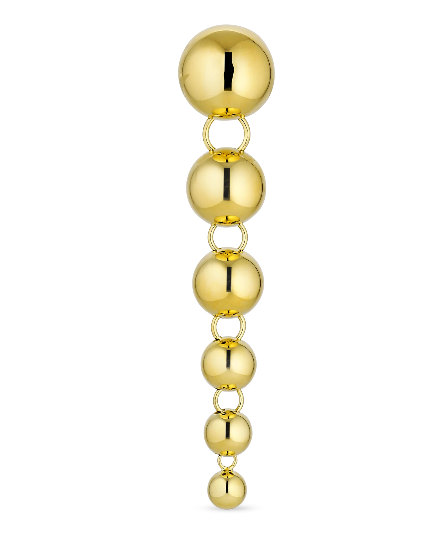 Jane Kønig - Big Atomic Drop Ørering - Ørestik - Forgyldt Sølv - BADS-SS24-G