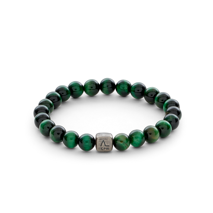Alexander Lynggaard - ColorUp Tiger Eye Green (8mm) armbånd - C00360 Large (17,6 - 18,5 cm)