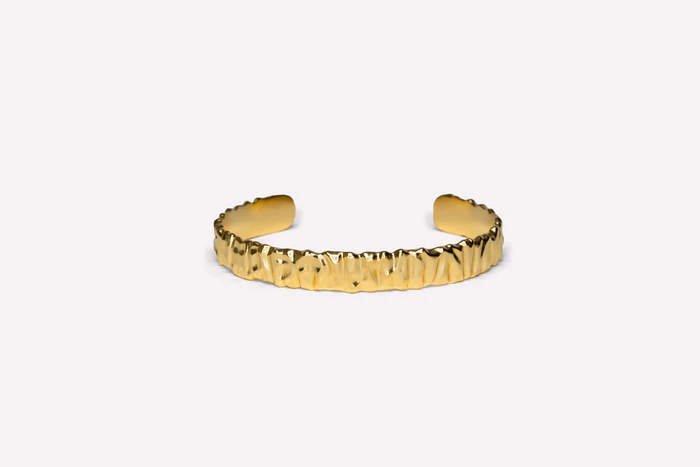 IX Studios - IX Crunchy Cuff Bracelet armbånd - Guldbelagt sølv - DMV0016GD