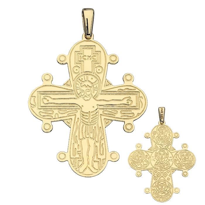 BNH - Dagmar kors vedhæng - 8kt guld - De fem apostle lille 15 x 13 mm