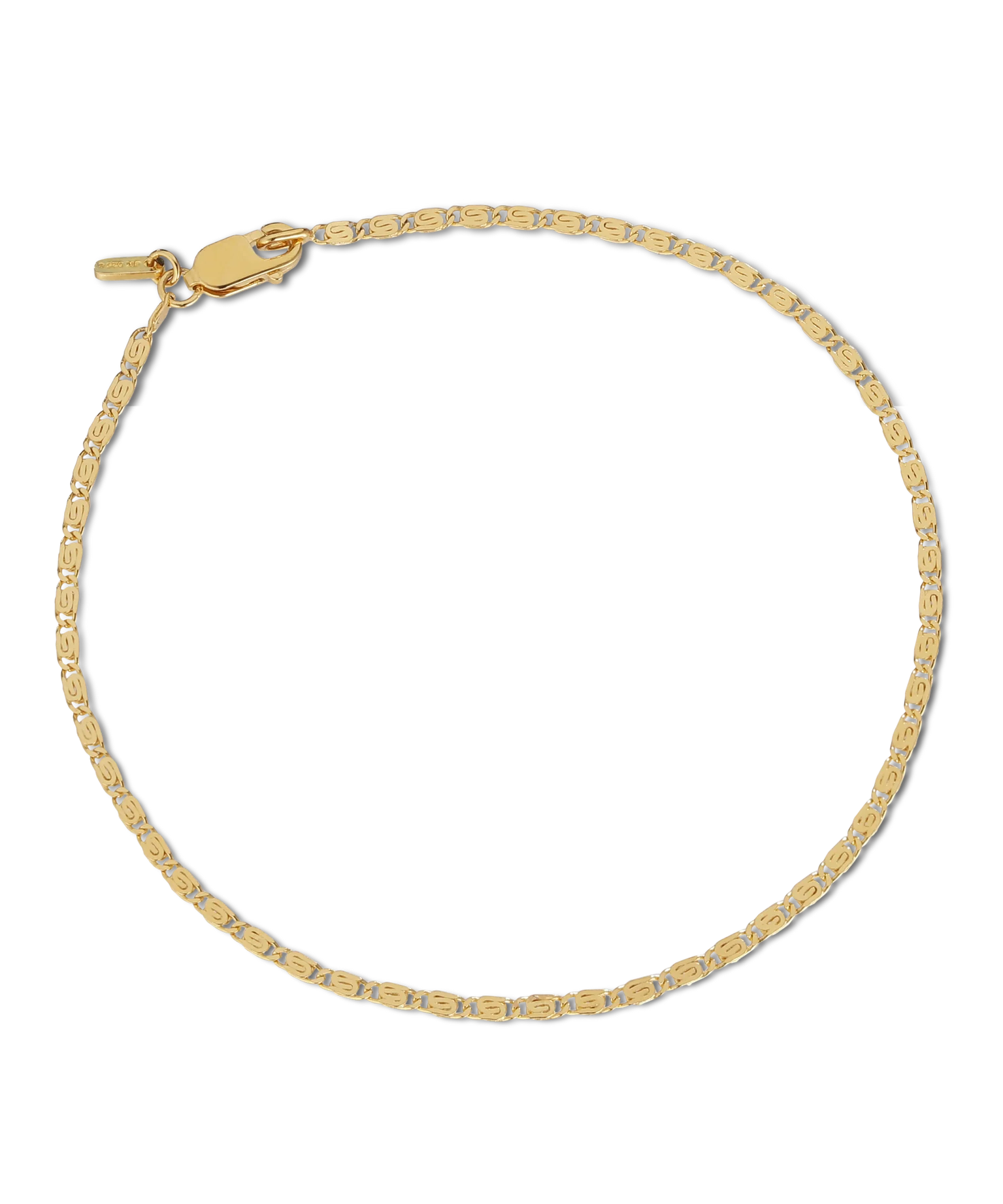 Jane Kønig - ENVISION S-CHAIN armbånd - FORGYLDT Sterlingsølv - Medium - ESCB01SS2100-G_M