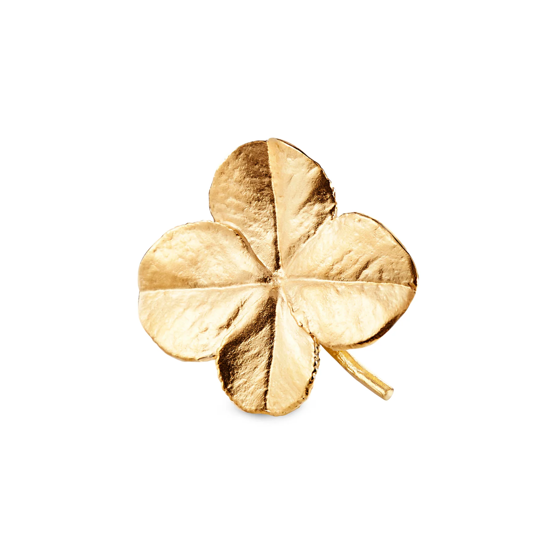 Flora Danica - Firkløver broche - forgyldt sølv - FLC-Bro-G