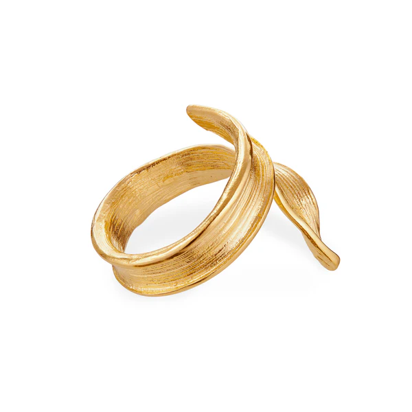Flora Danica - Græs Statement ring - forgyldt sølv - GR-StRi-G 52
