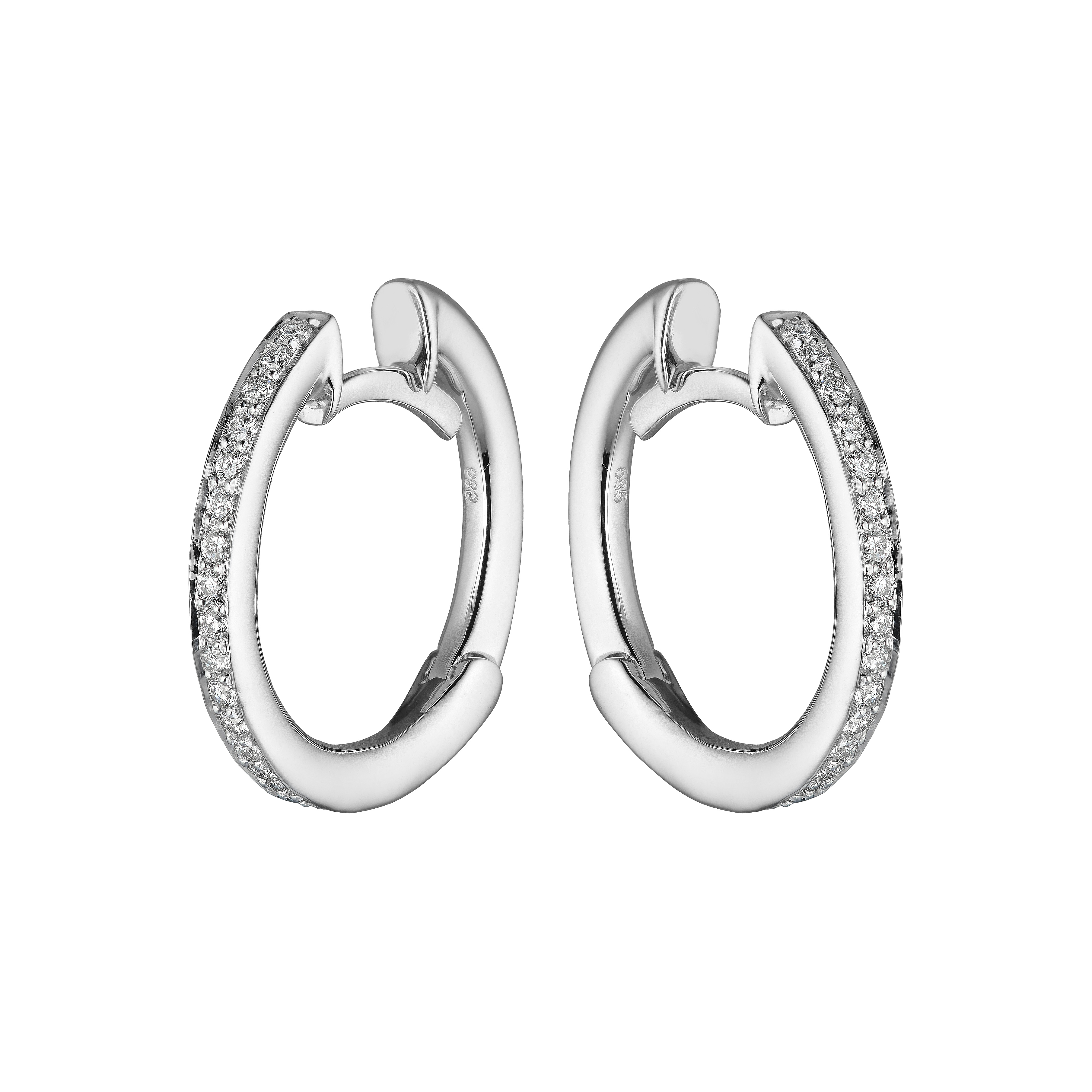 Guldbrandsen - Slice Creoler - Str. 2 - Hvidguld - Brillanter - GUE033-W