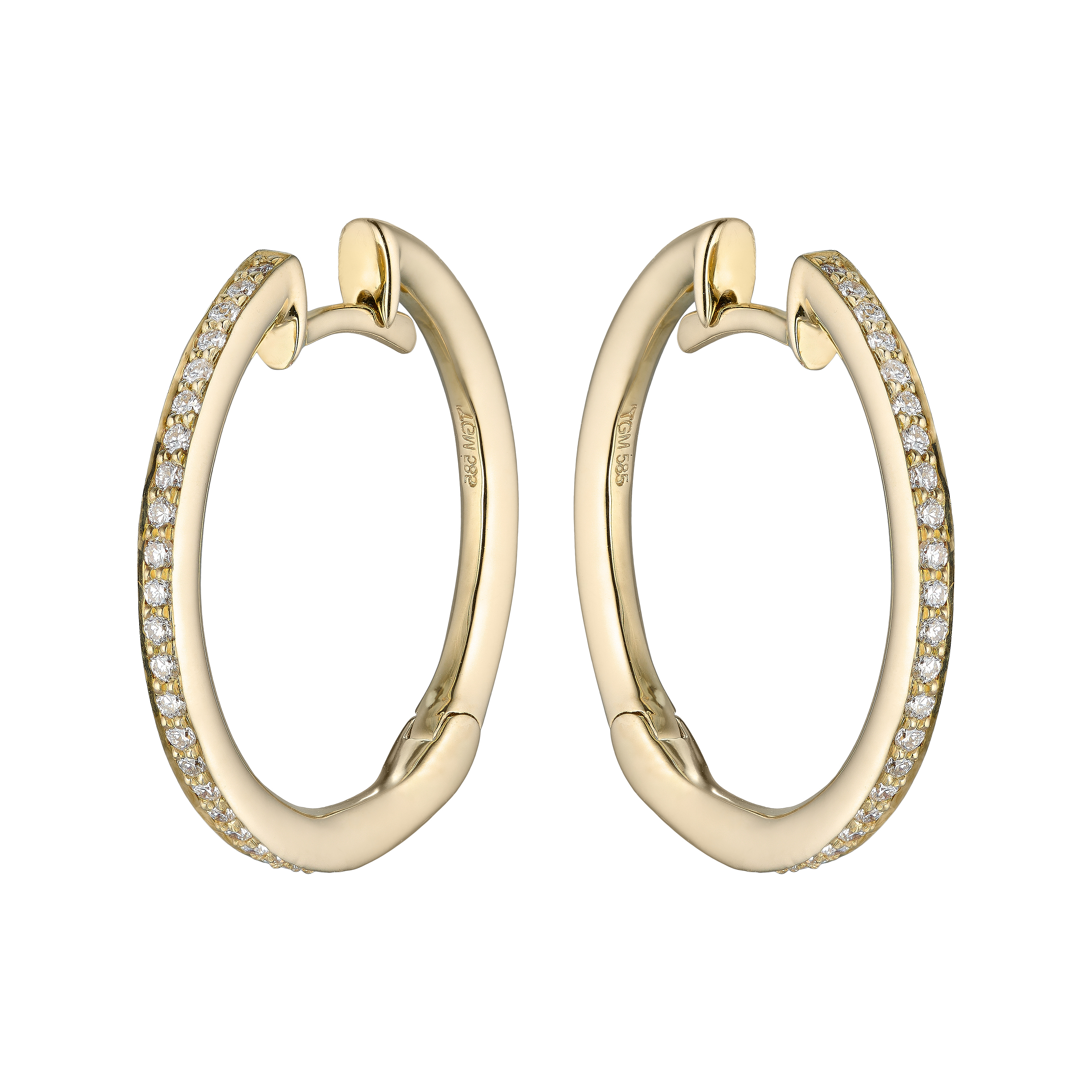 Guldbrandsen - Slice Creoler - Str. 3 - Guld - Brillanter - GUE034-Y
