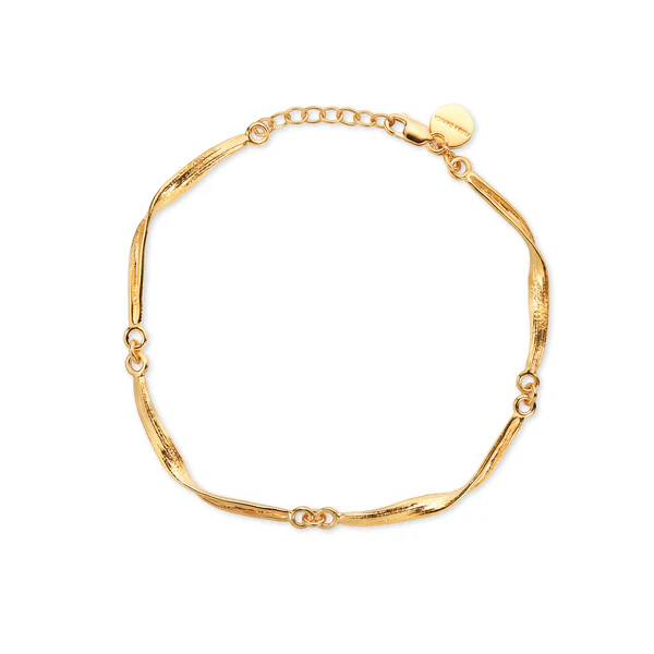 Flora Danica - Græs armbånd - forgyldt sølv - Gr-BR-G