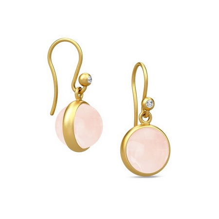 Julie Sandlau - Prime Milky Rose Øreringe - Forgyldt - HKS181GDMLROCRCZ