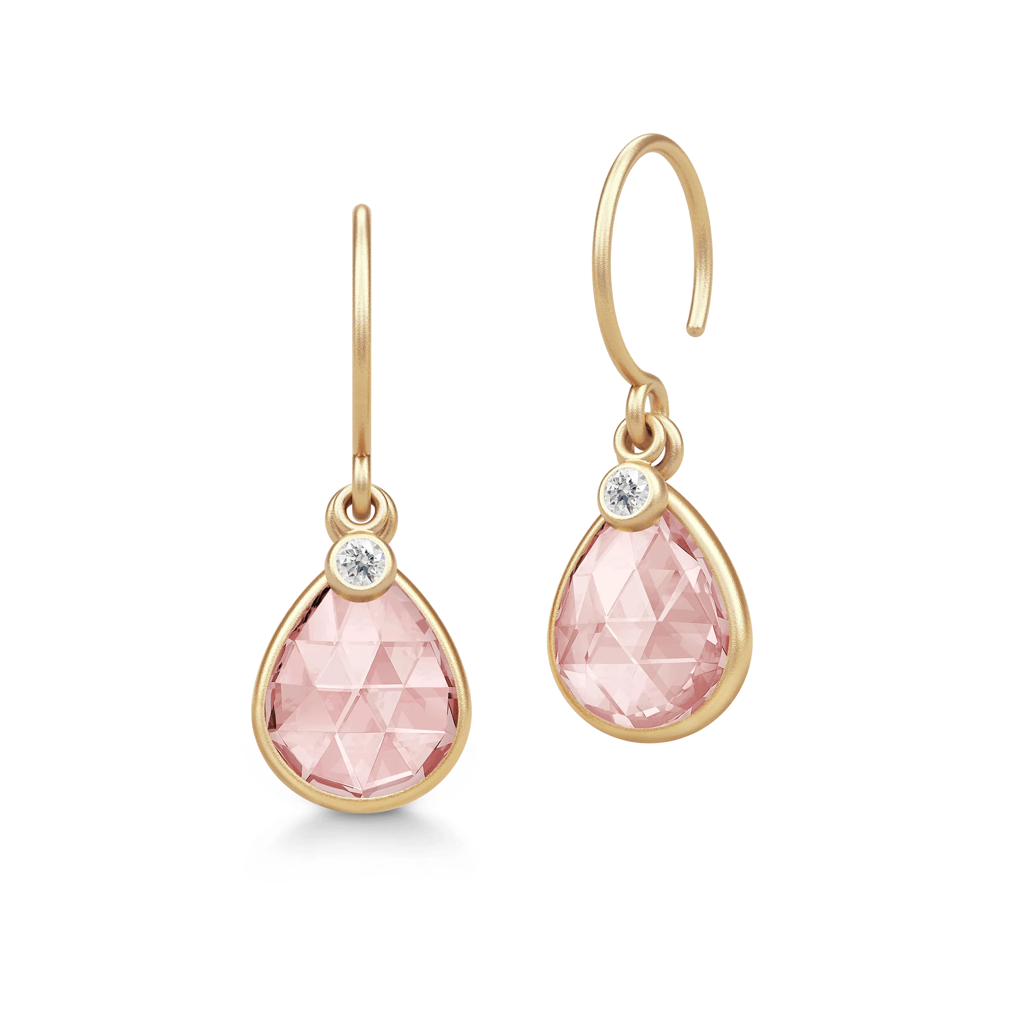 Julie Sandlau - Leela Earrings Øreringe - Forgyldt sølv - Dusty Rose - HKS750GDDSROCRCZ