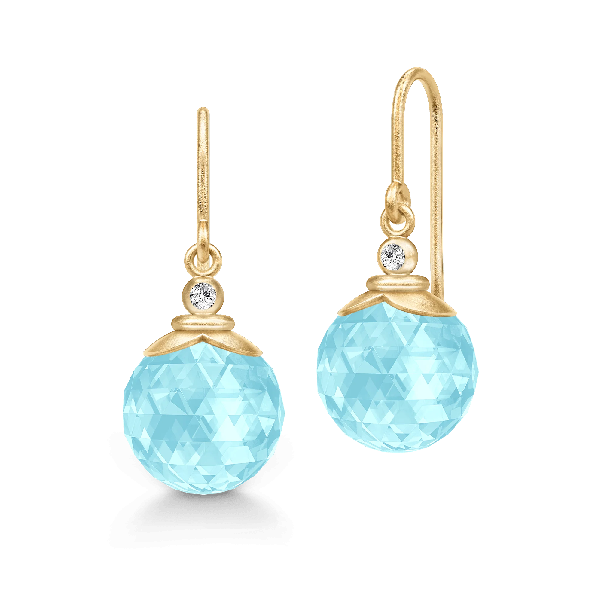 Julie Sandlau - Berry Earrings Øreringe - Ice Blue - Forgyldt sølv - HKS788GDIBCRCZ